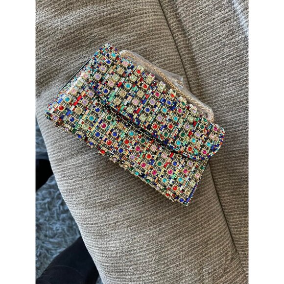 Rhinestone Clutch for Women's Sparkly Shoulder Bag for Evening & Party - Picture 4 of 11